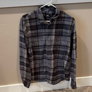 O'Neill Black and Gray Checkered Shirt